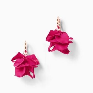 Lilly Pulitzer Fine Vine Earrings Raspberry Rouge Pink Floral